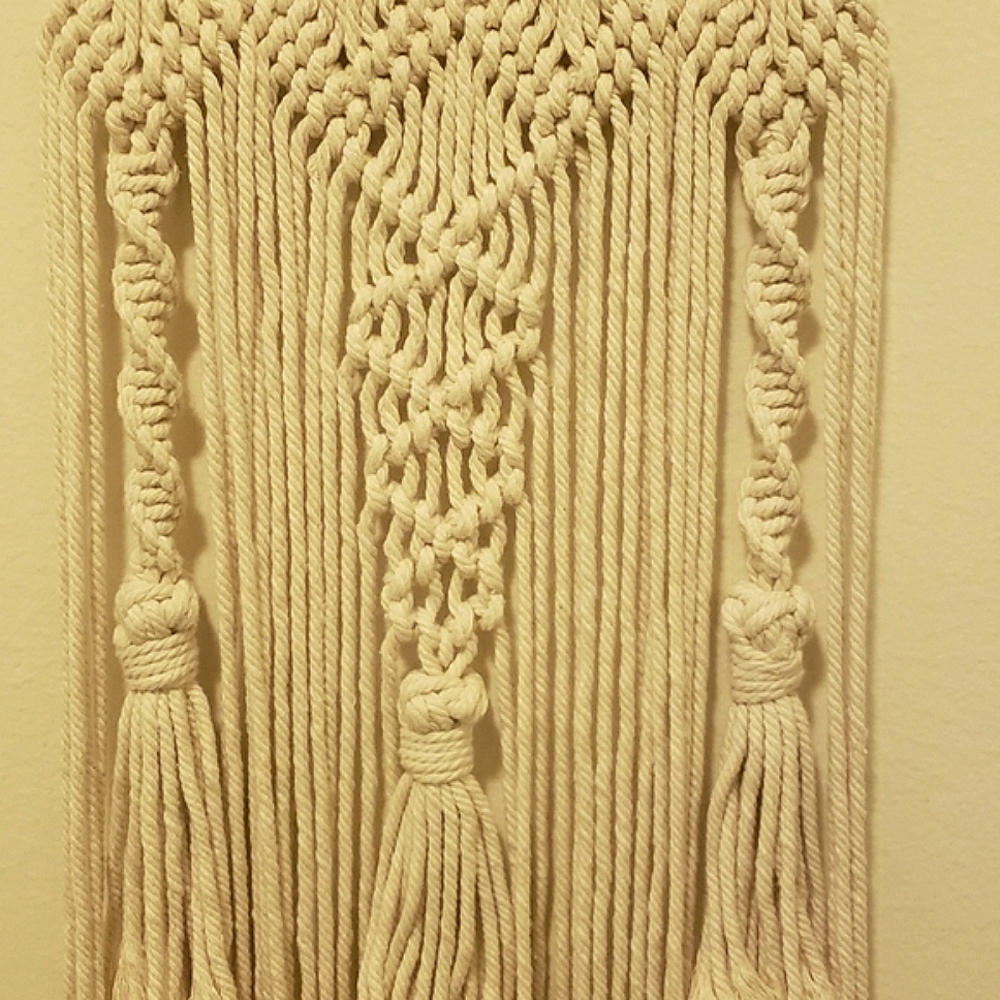 Mkono MACRAME 13" X 29" chic boho, ivory